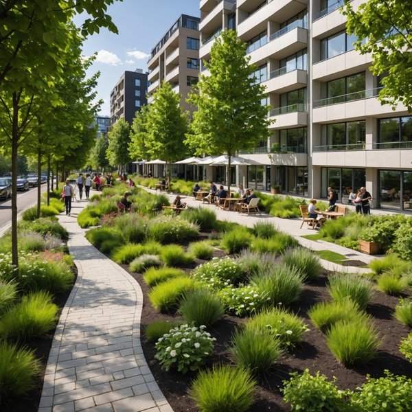 Wie kann man durch die Integration von Grünflächen die Lebensqualität in städtischen Wohngebieten erhöhen?